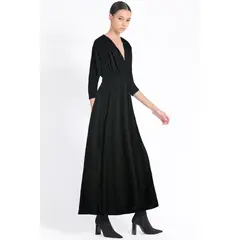 LIOLA - Vestido Maxi, Jersey Negro