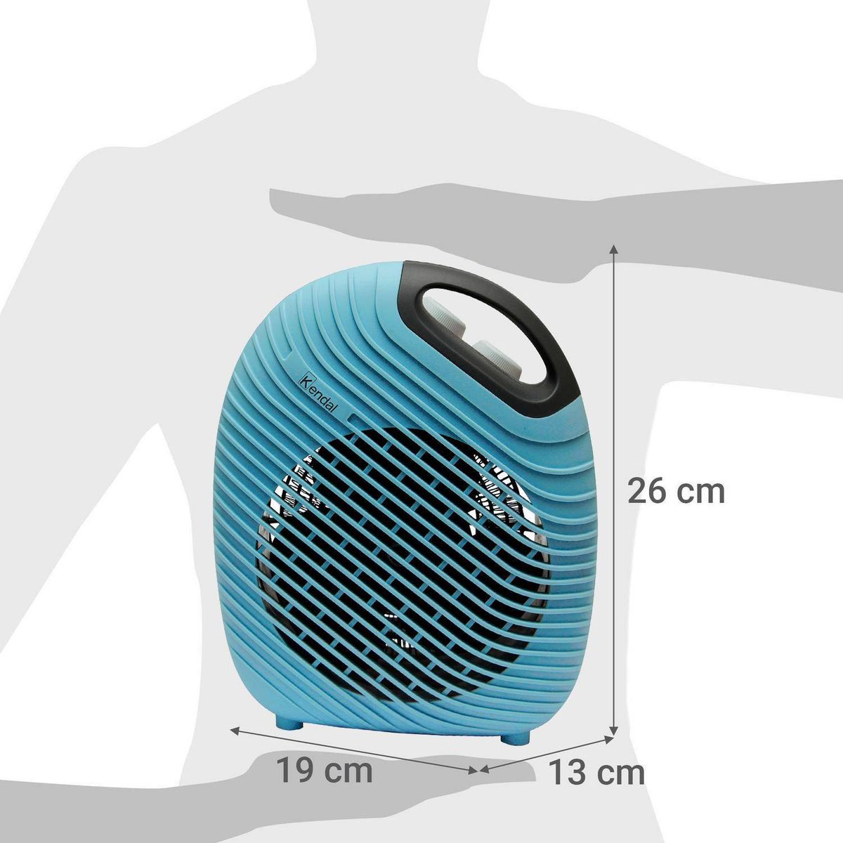 KENDAL - Termoventilador Calefactor Electrico Estufa Kendal SUN05 CELESTE