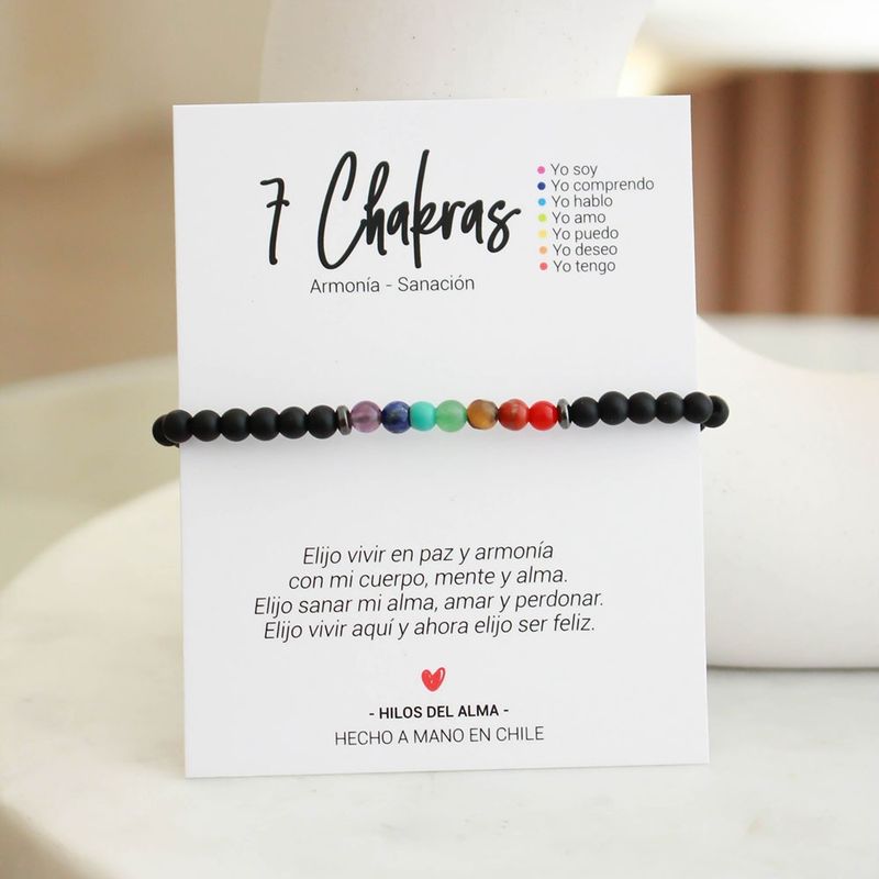 GENERICO - Pulsera Unisex - 7 chakras