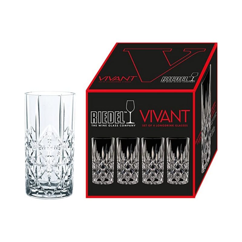 RIEDEL - RIEDEL VIVANT SET 4 VASOS ALTOS TALLADOS