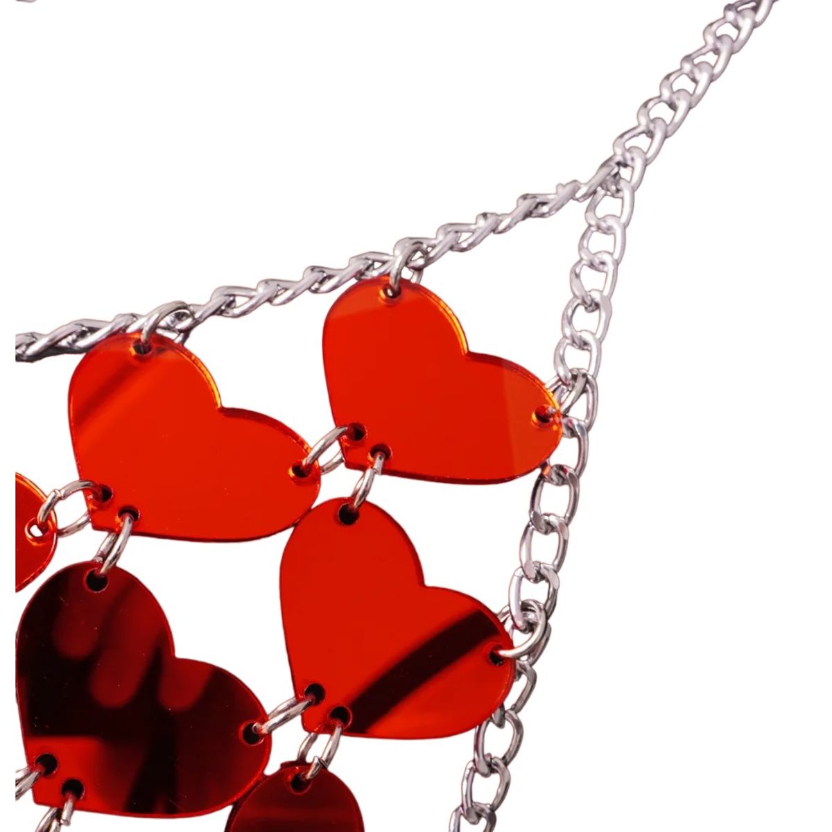 GARSIL - Crop Top Mujer - Sosten De Fiesta - Lentejuelas Con Forma de Corazon