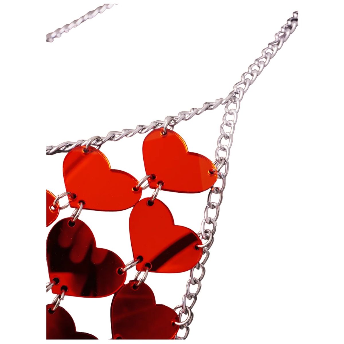 GARSIL - Crop Top Mujer - Sosten De Fiesta - Lentejuelas Con Forma de Corazon