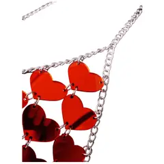 GARSIL - Crop Top Mujer - Sosten De Fiesta - Lentejuelas Con Forma de Corazon