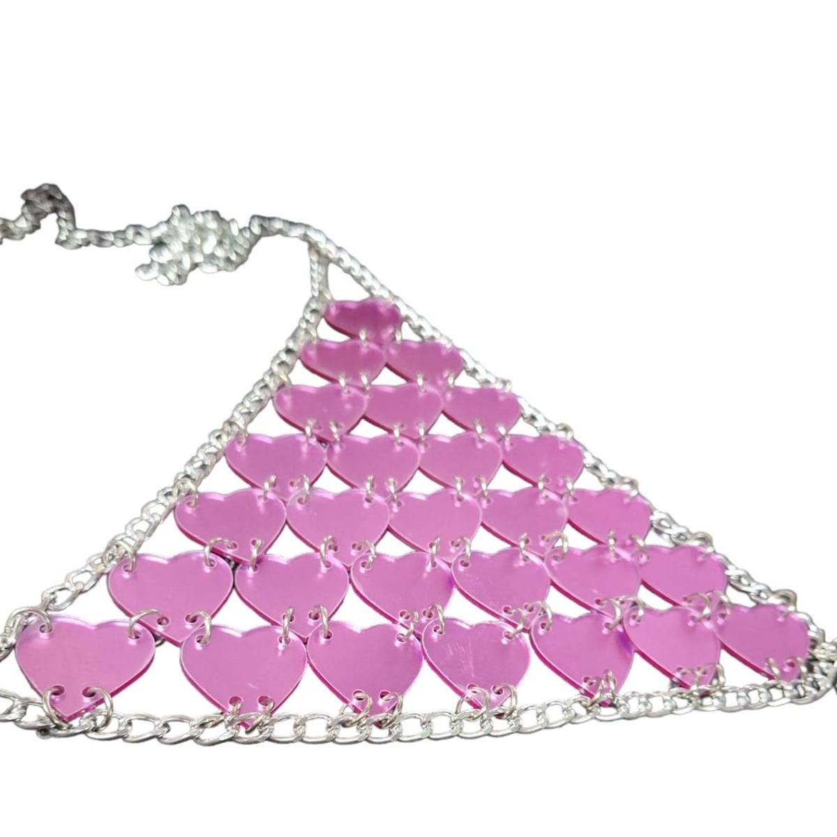 GARSIL - Crop Top Mujer - Sosten De Fiesta - Lentejuelas Con Forma de Corazon