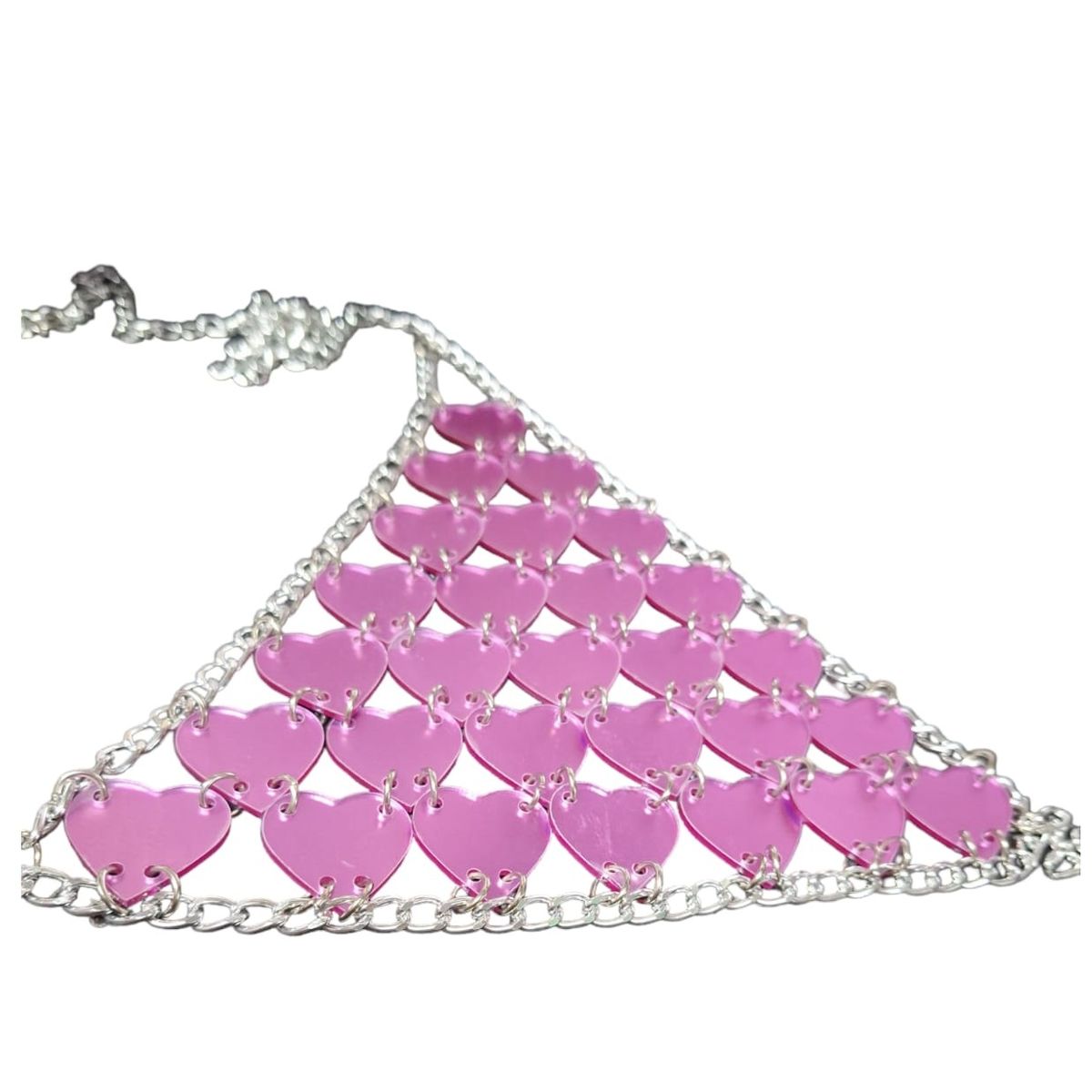 GARSIL - Crop Top Mujer - Sosten De Fiesta - Lentejuelas Con Forma de Corazon