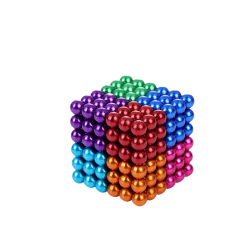 GENERICO - Cubo Magnético 216 bolitas 5MM Muticolor + Reg