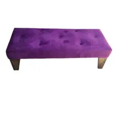 MUEBLES HVM - Banqueta Hvm morado Felpa