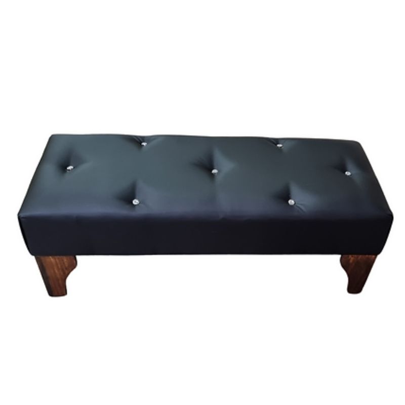 MUEBLES HVM - Banqueta Hvm negro cuero pu