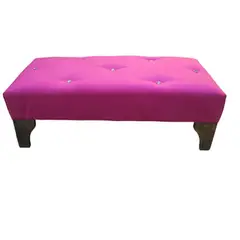 MUEBLES HVM - Banqueta Hvm Fucsia felpa
