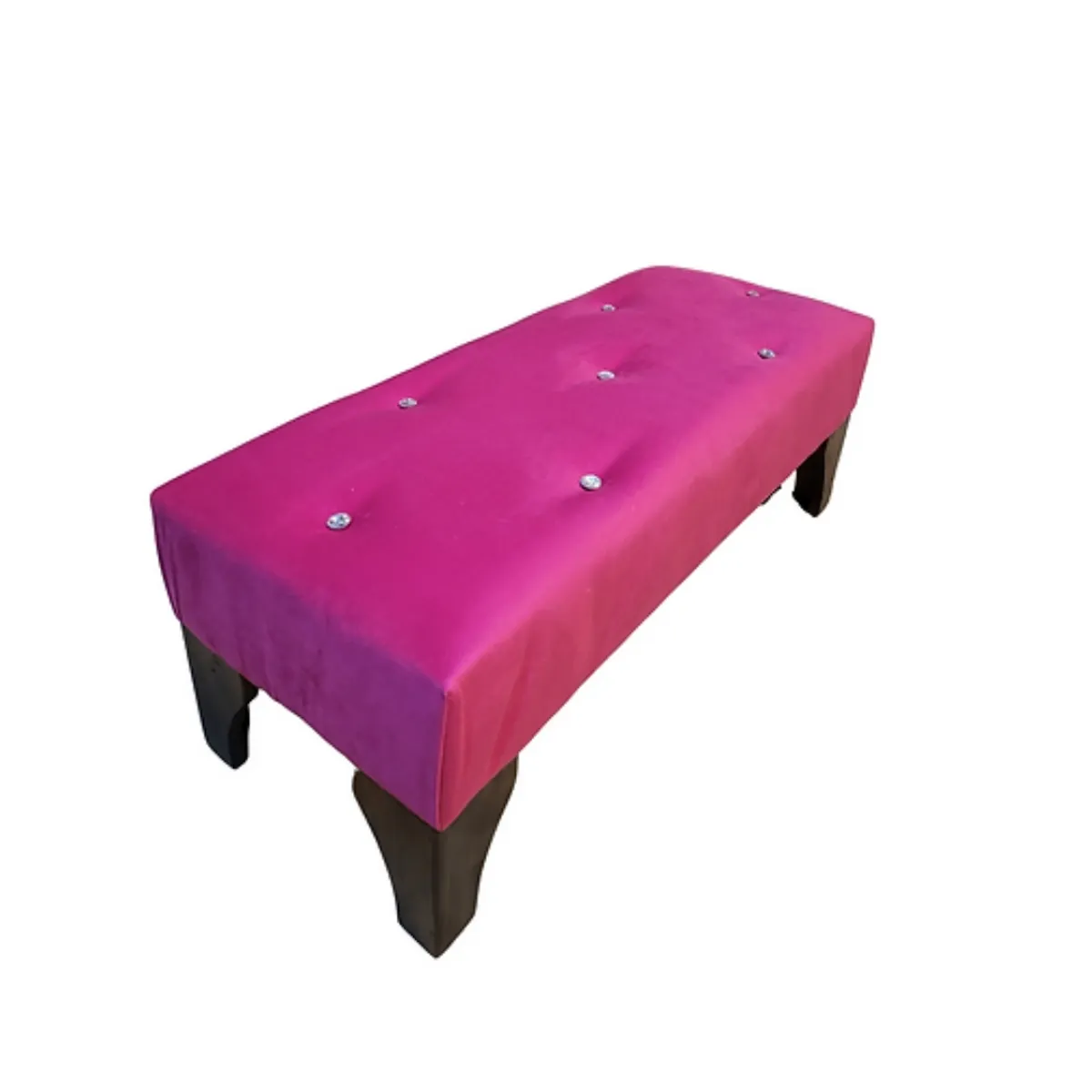 MUEBLES HVM - Banqueta Hvm Fucsia felpa