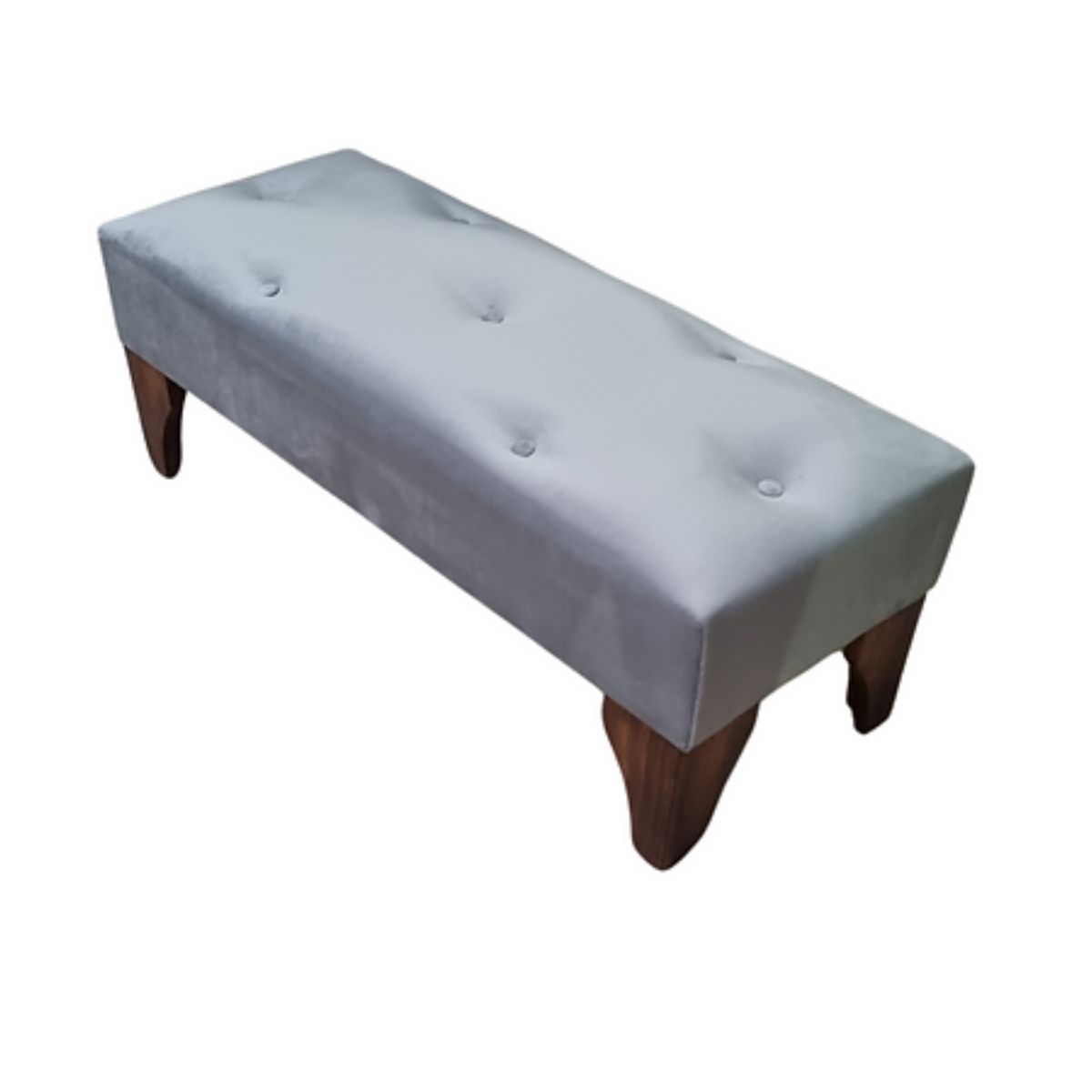 MUEBLES HVM - Banqueta Hvm gris  felpa