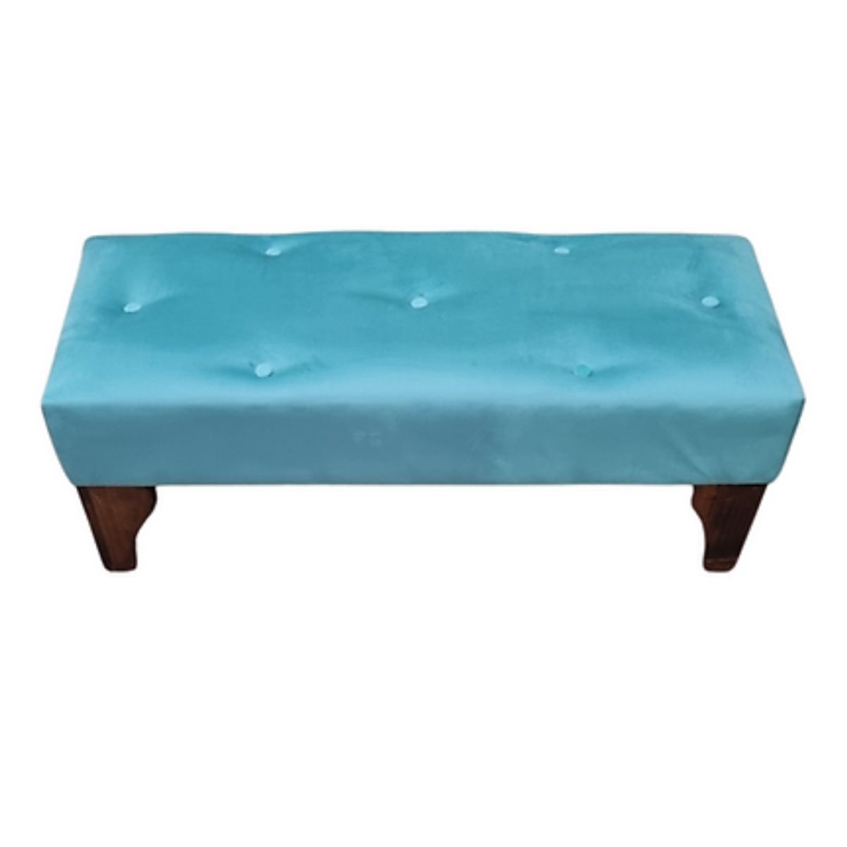 MUEBLES HVM - Banqueta Hvm turquesa felpa