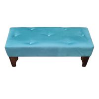 Banqueta Hvm turquesa felpa