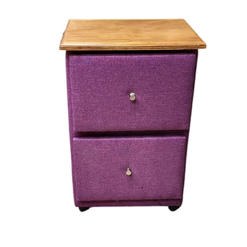 MUEBLES HVM - Velador dos Cajones  Juvenil Hvm Morado lino
