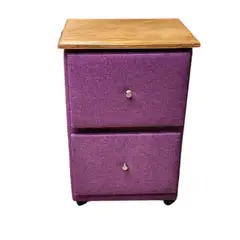 MUEBLES HVM - Velador dos Cajones Juvenil Hvm Morado lino