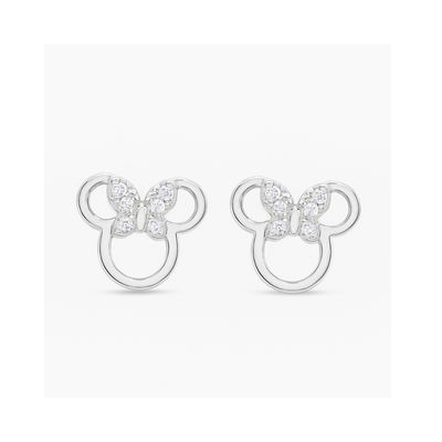 Imagen 2 del producto Aros De Plata 925 Minnie Mouse Con Circones Brillantes