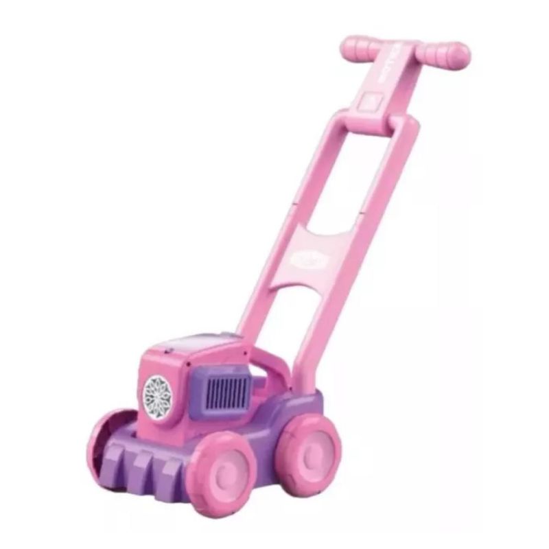 GENERICO - Juguete Carro Corta Cesped Lanza Burbujas Rosado Infantil