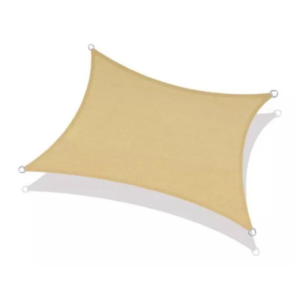 GENERICO - Toldo Vela Malla Sombreadora Rectangular Beige 4x6Mts Malla Raschel