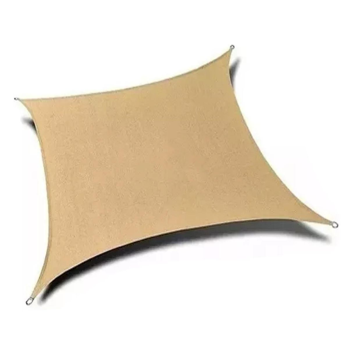 GENERICO - Toldo Vela Malla Sombreadora Rectangular Beige 3x4Mts Malla Raschel
