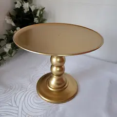 GENERICO - Porta Torta tipo Alzador Boleira con Pedestal 27cm Diá - Dorado