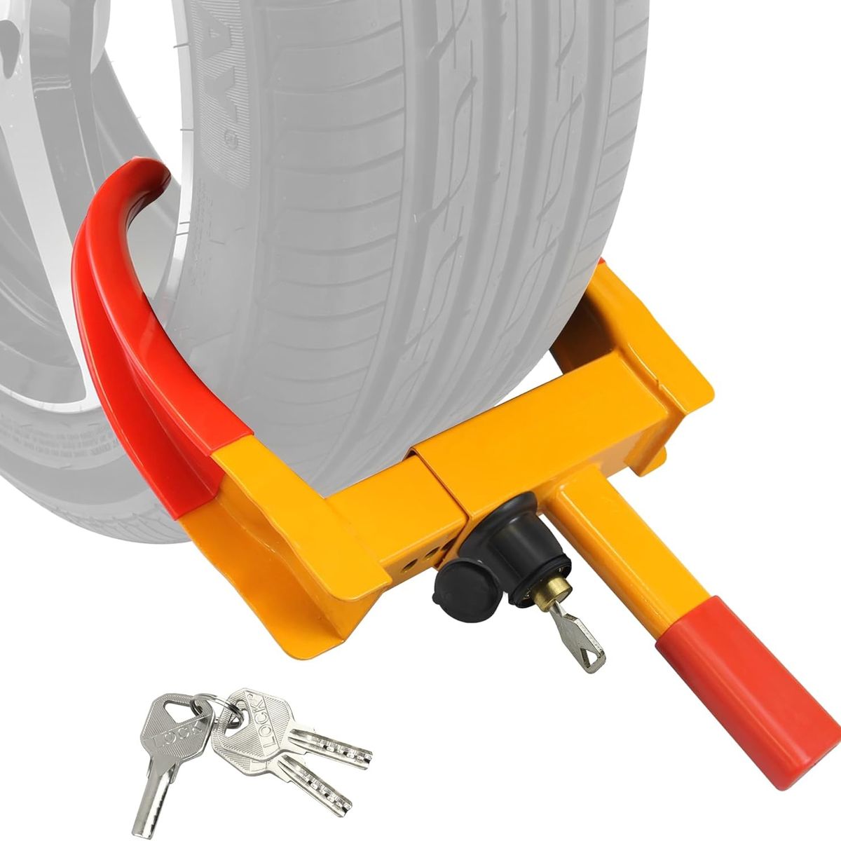 MOTORLIFE - Traba Rueda Seguridad Motorlife Antirrobo Auto Ajustable