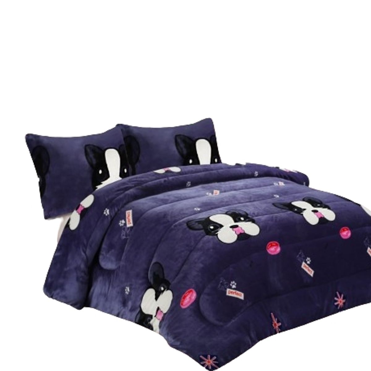 GENERICO - Cobertor Plush De Invierno Con diseño Infantil Perrito 1,5 plaza  FY