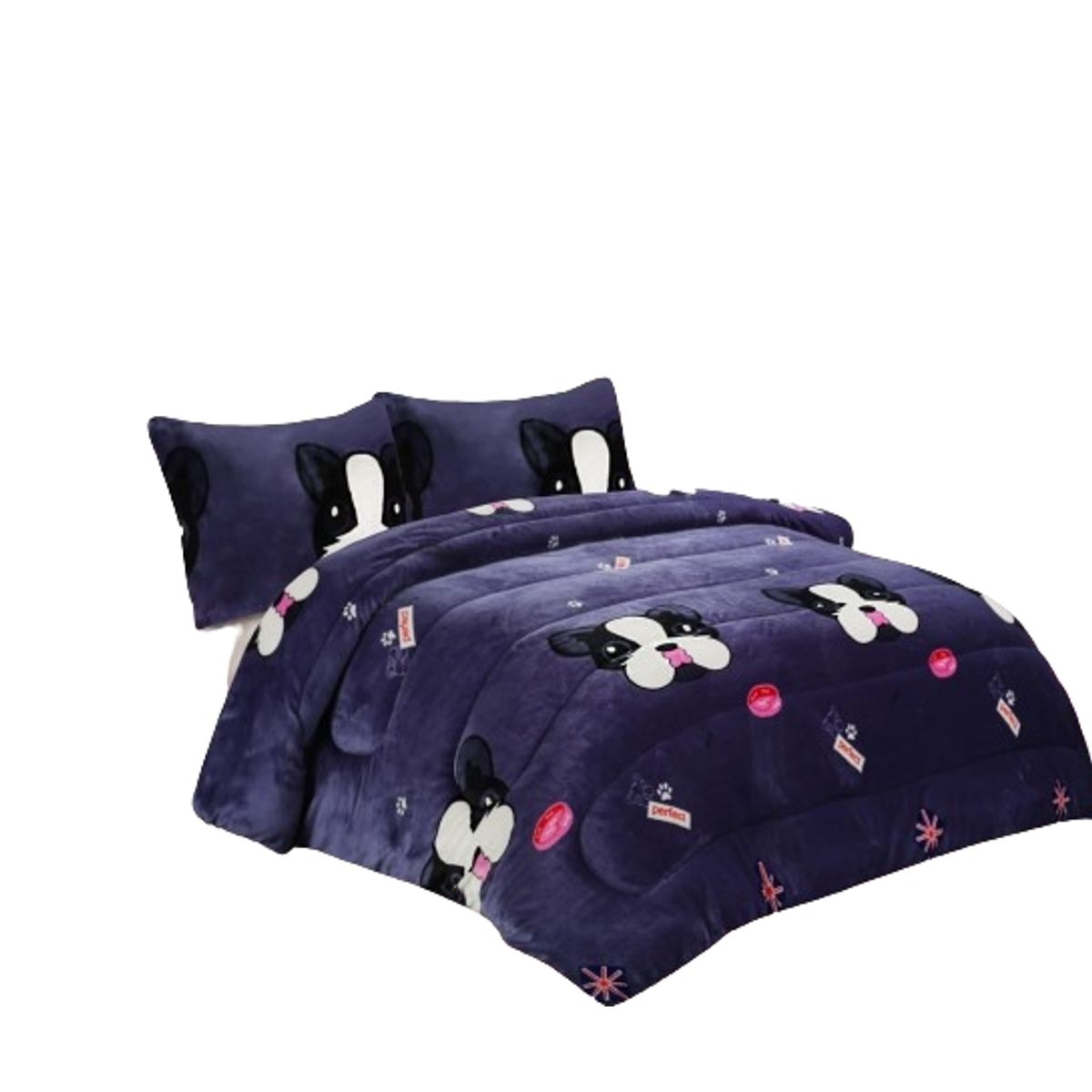 GENERICO - Cobertor Plush De Invierno Con diseño Infantil Perrito 1,5 plaza  FY