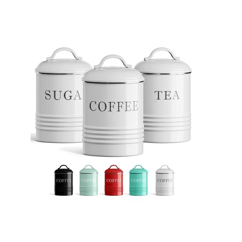 GENERICO - Pack X3 Frasco Hermético Contenedor Cocina Azucar Sal Te Blanco