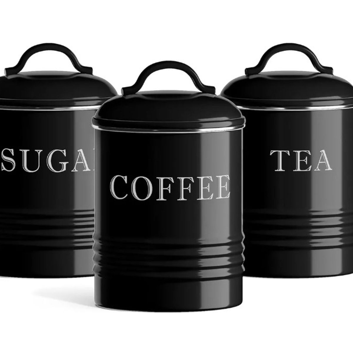 GENERICO - Pack X3 Frasco Hermético Contenedor Cocina Azucar Sal Te Negro