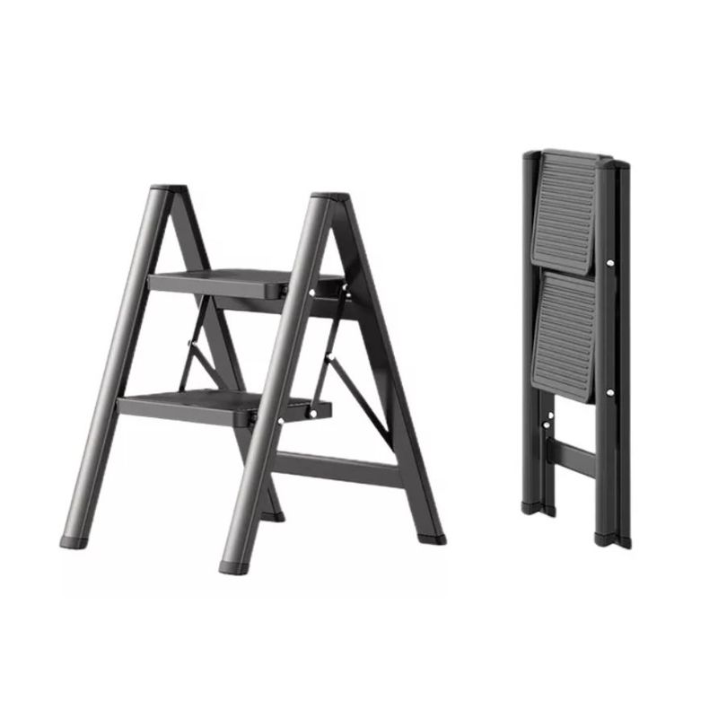 GENERICO - Escalera Plegable Ligera Acero 2 Escalones Capacidad 150kg