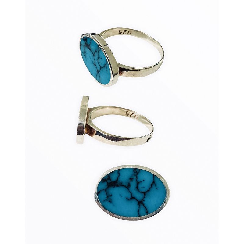 TAETHAI - Anillo de plata 925 con piedra Turquesa