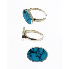 TAETHAI - Anillo de plata 925 con piedra Turquesa