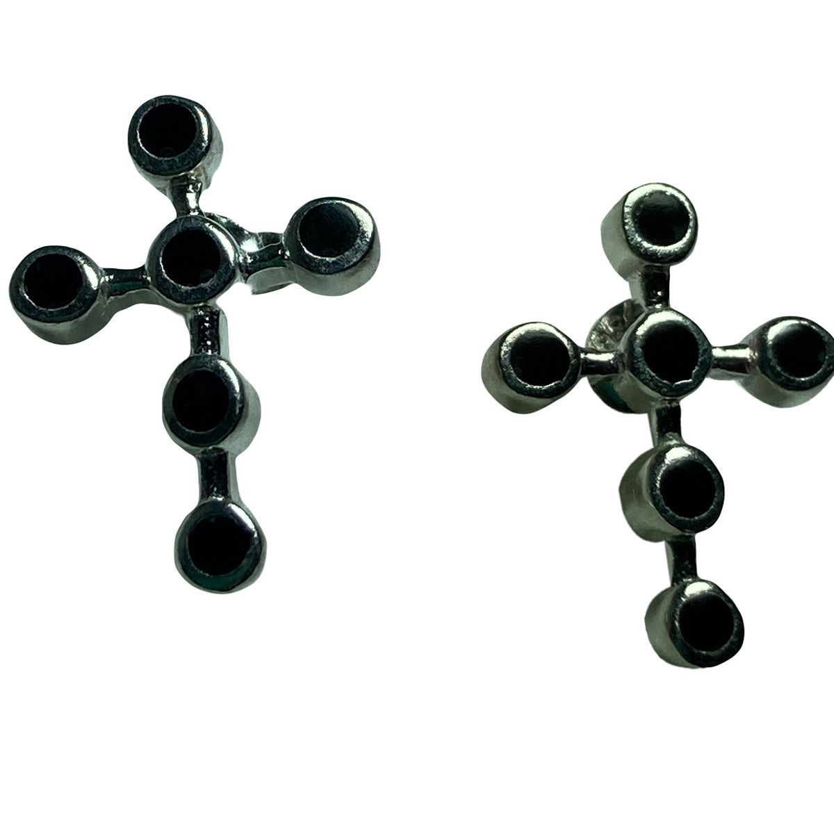 TAETHAI - Aros de plata 925 con piedra Ónix