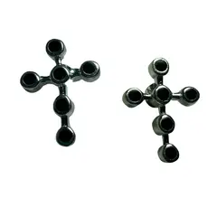 TAETHAI - Aros de plata 925 con piedra Ónix