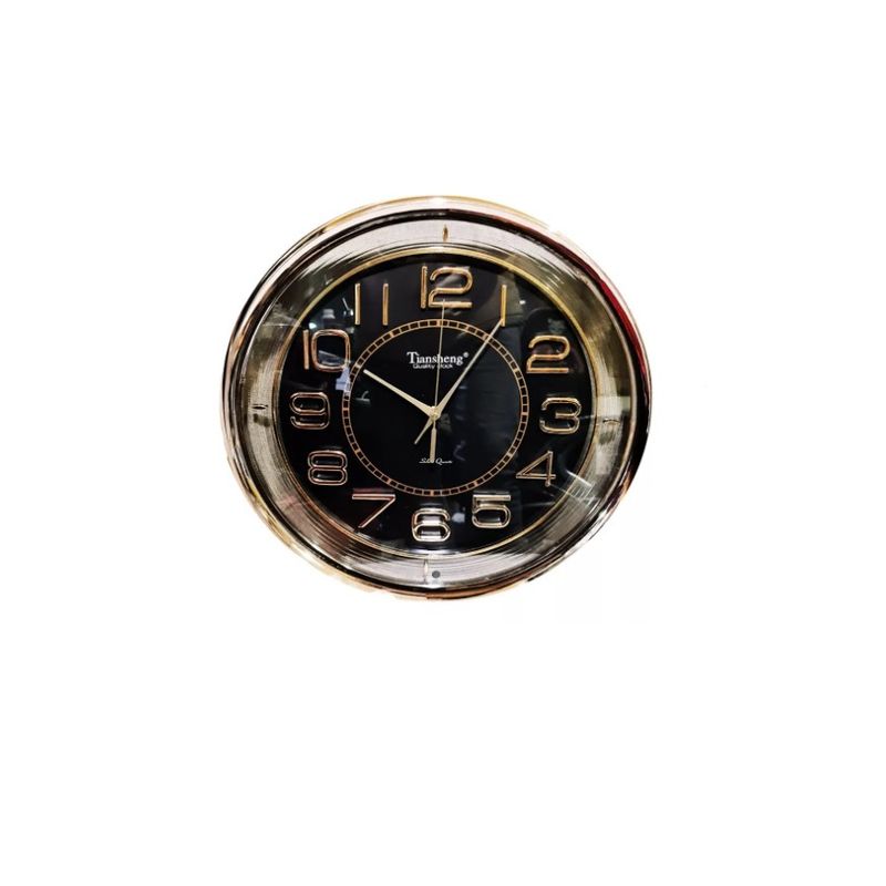 GENERICO - Reloj Pared Grande Redondo 42cm Mural Decorativo Silencioso Dorado