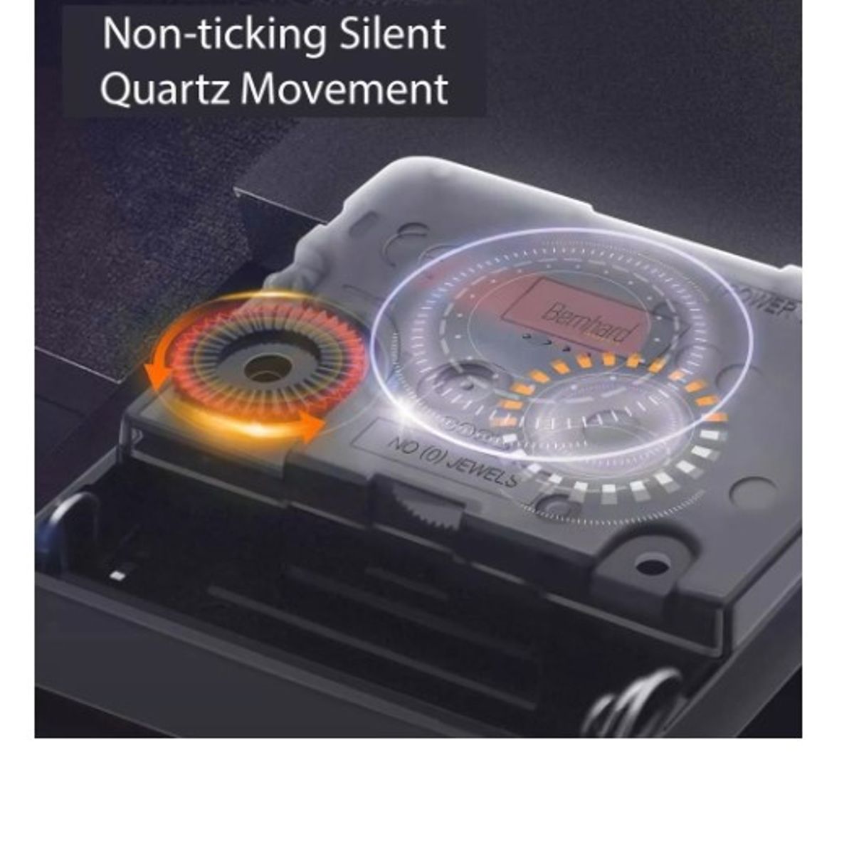 GENERICO - Reloj Pared Grande Redondo 42cm Mural Decorativo Silencioso Dorado