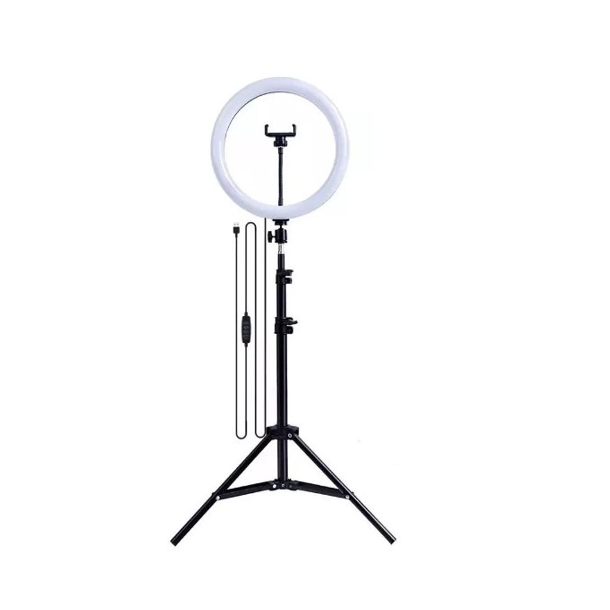 GENERICO - Aro Led 30cm + Trípode 210cm + Soporte Clip Celular