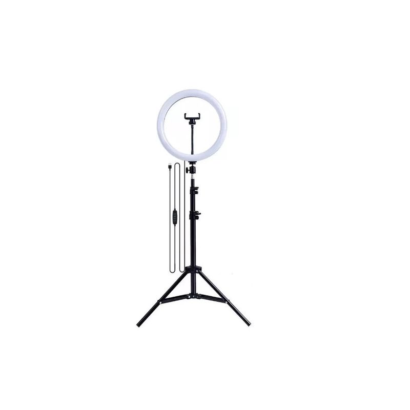 GENERICO - Aro Led 30cm + Trípode 210cm + Soporte Clip Celular