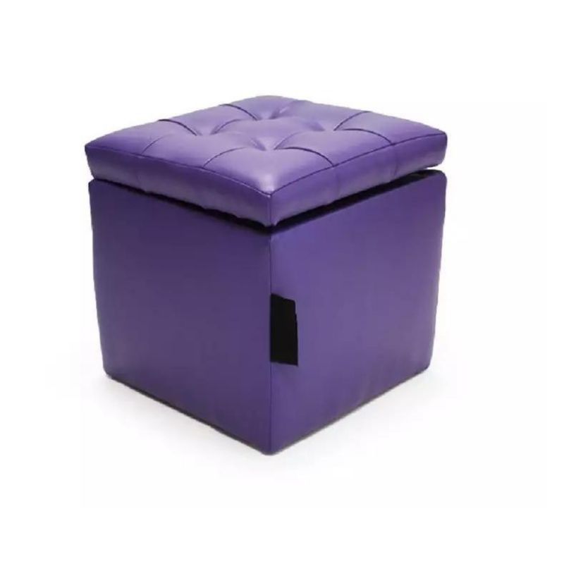MUEBLES HVM - Puff baúl   morado  40 x 40
