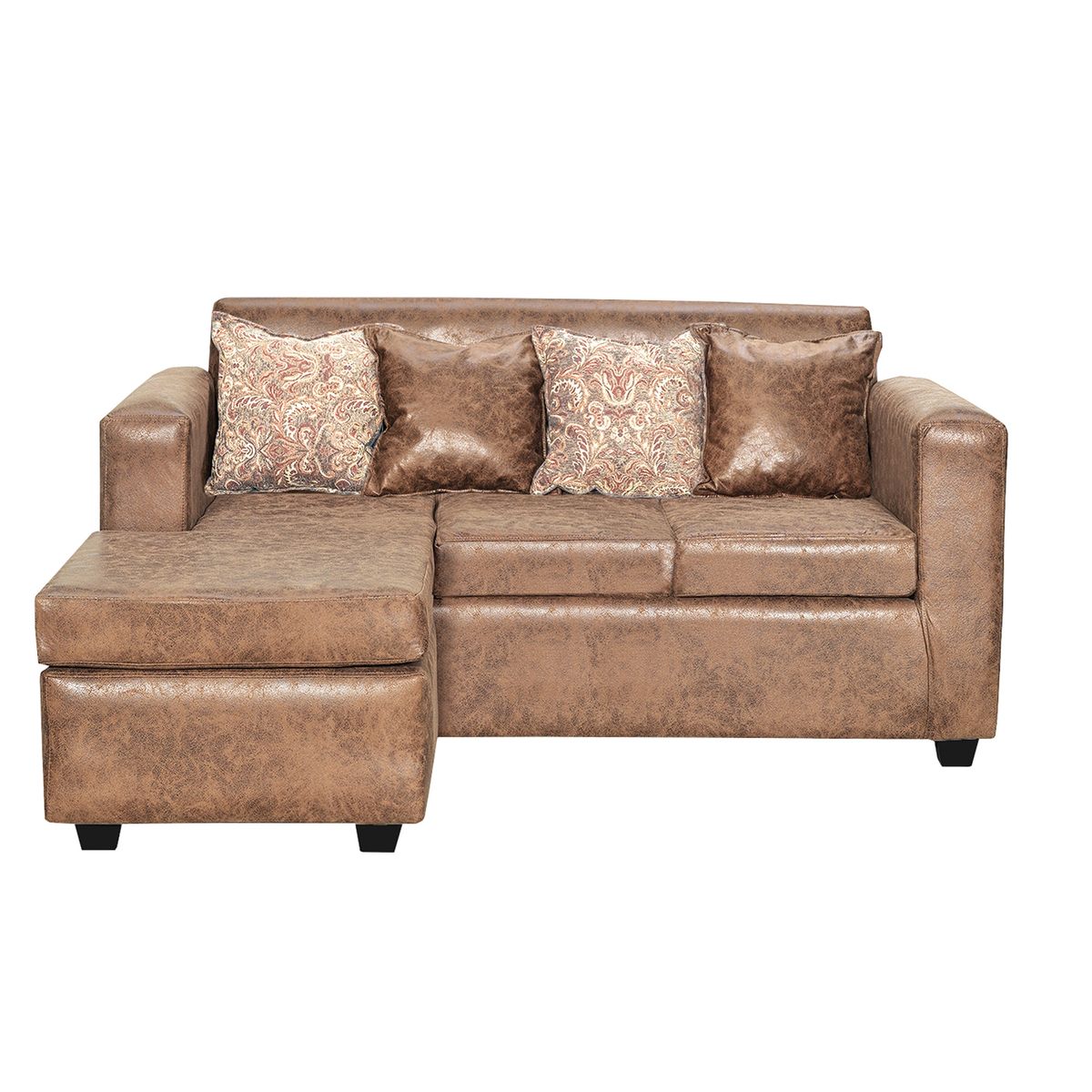 ADONIS LEUDH - Sofá Seccional Intercambiable Ezeiza Envejecido Café Terracota