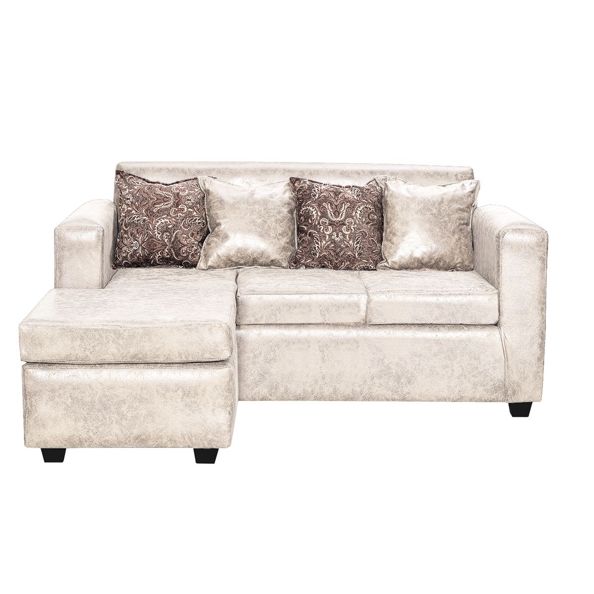 ADONIS LEUDH - Sofá Seccional Intercambiable Ezeiza Envejecido Blanco Cálido