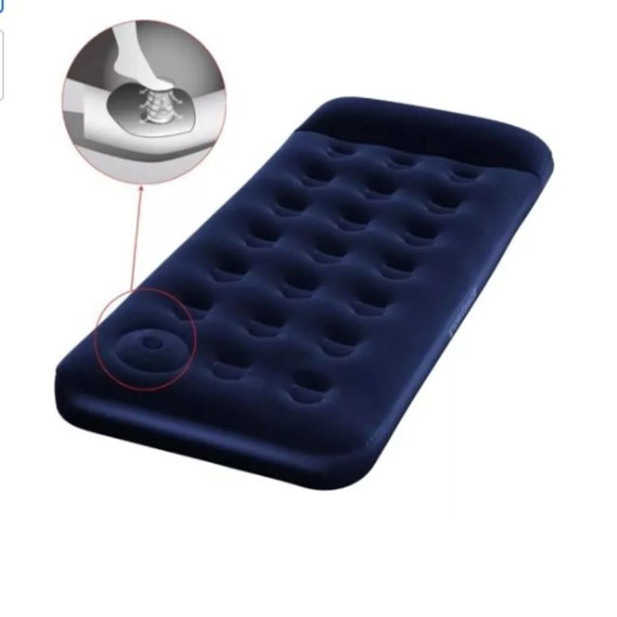 GENERICO - Colchón Inflable 1 Plaza +inflador De Pie+parche Ozark Trail