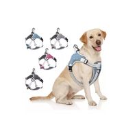 Arnés Anti Tirones Acolchados Para Perro Talla M Gris