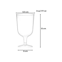GENERICO - 40 Set De Copas Vino, Coctel De Acrilico Copa De Plastico 6oz/177ml