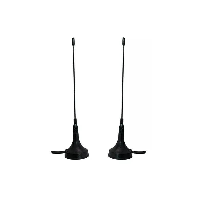 GENERICO Pack X 2 Antena Hd Tv Digital Abierta Tvd Coaxial Con Iman