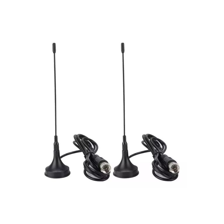 GENERICO X2 Antena Hd Tv Digital Abierta Tvd Coaxial Con Iman