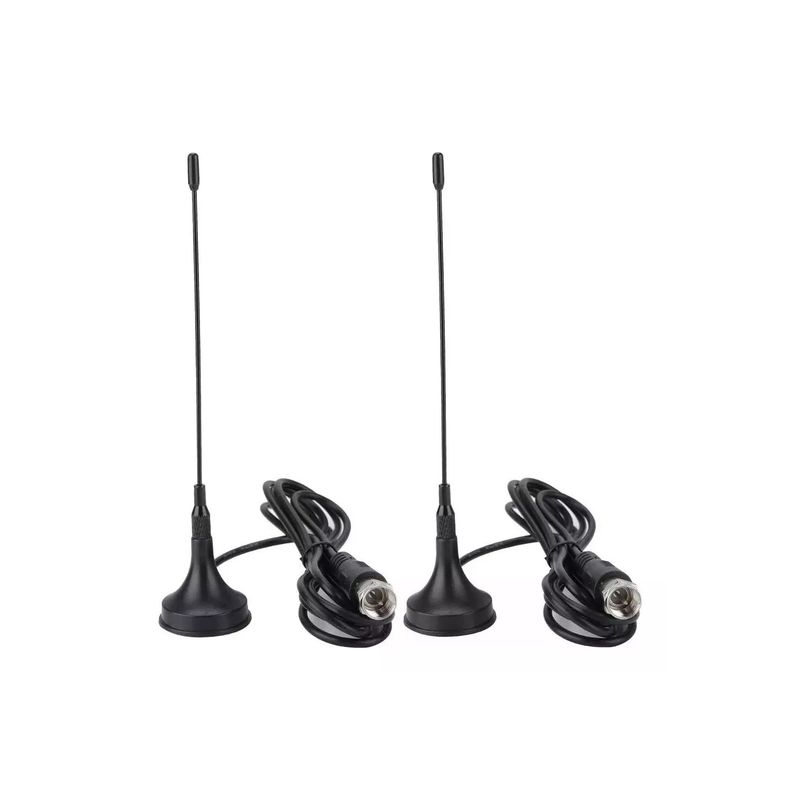 GENERICO - X2 Antena Hd Tv Digital Abierta Tvd Coaxial Con Iman