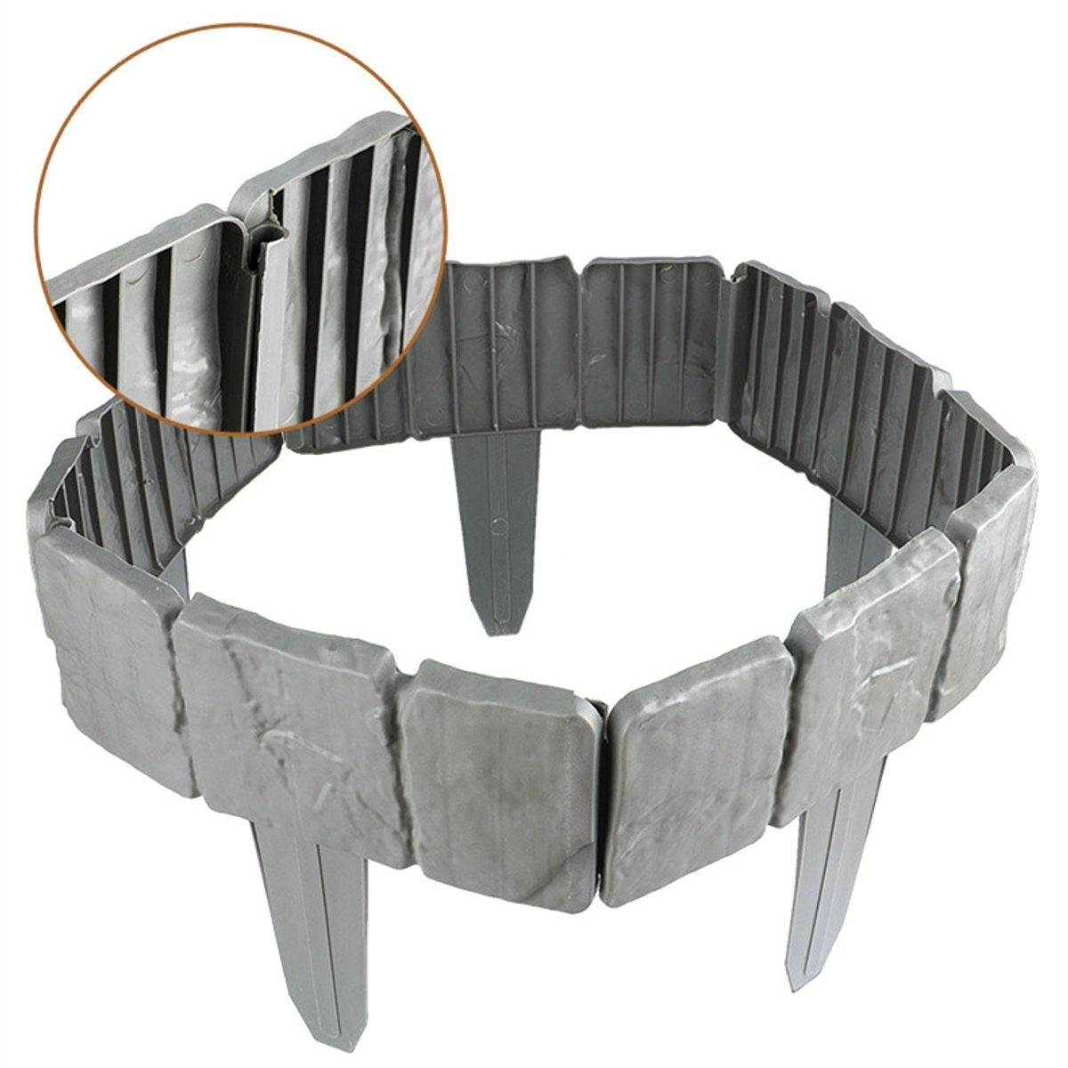 KUANGYE - Vallas Jardín Estacas Borde Diseño Piedras Adoquin X 10