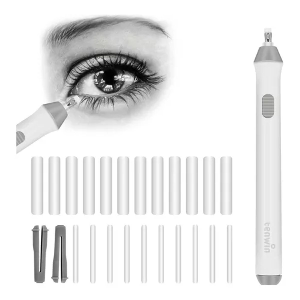 EDWINAYY - Borrador Electrico Kit Goma Dibujo Ajustable 70 Repuestos