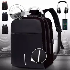 EDWINAYY - Mochila Maleta Seguridad Antirrobo Luminoso Con Puerto Usb